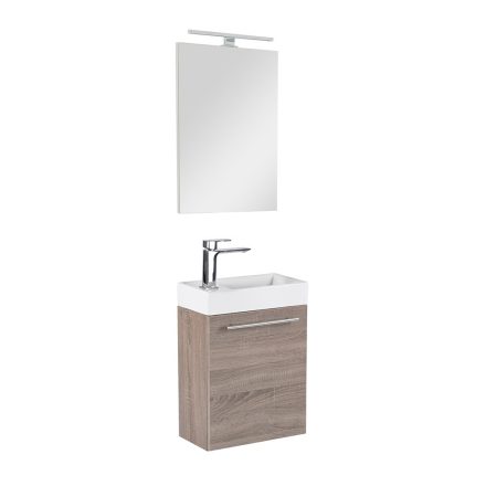 Fantastic fürdőszoba bútor Melanie tükörrel, yorki tölgy színben