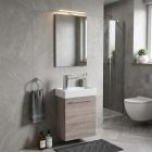 Fantastic alsó fürdőszoba bútor, mosdóval, yorki tölgy színben