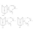 Flow Black 80x80 cm szögletes dupla nyílóajtós zuhanykabin 6 mm üveggel, zuhanytálca nélkül, fekete