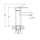 Zegor króm álló egykaros kerámiabetétes mosdó csaptelep GAB1-A136