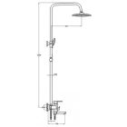 Zegor GAB16-A136 króm kádtöltős zuhanyrendszer, kör alakú esőztetővel és zuhanyfejjel