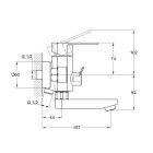 Zegor króm fali egykaros kerámiabetétes kádtöltő csaptelep elfordítható kifolyóval, zuhanyszettel GAB3-A136