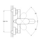 Zegor króm fali egykaros kerámiabetétes kádtöltő csaptelep elfordítható kifolyóval, zuhanyszettel GAB3-A136