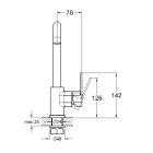 Zegor króm álló egylaros kerámiabetétes mosogató csaptelep GAB4-A136
