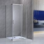 Galatro 100x80 cm aszimmetrikus zuhanykabin zuhanytálca nélkül