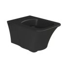 CeraStyle IBIZA fekete fali WC szögletes - mély öblítés - perem nélküli