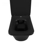 CeraStyle IBIZA fekete fali WC szögletes - mély öblítés - perem nélküli