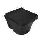 CeraStyle IBIZA fekete fali WC szögletes - mély öblítés - perem nélküli