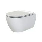 CeraStyle CITY Matt fehér perem nélküli mély öblítésű fali WC integrált bidé funkcióval, tető nélkül
