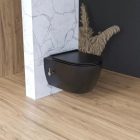 CITY fali WC integrált bidé funkcióval- Matt fekete - mély öblítés - perem nélküli