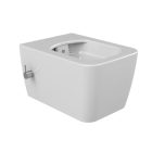 Cerastyle Hera fehér perem nélküli mély öblítésű szögletes fali wc, tetővel, integrált bidé funkcióval