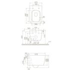 Cerastyle Hera fehér perem nélküli mély öblítésű szögletes fali wc, tetővel, integrált bidé funkcióval