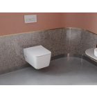 Cerastyle Hera fehér perem nélküli mély öblítésű szögletes fali wc, tető nélkül, integrált bidé funkcióval