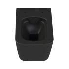 Cerastyle Hera MATT Fekete perem nélküli mély öblítésű szögletes fali wc, tetővel