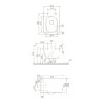 Cerastyle Hera MATT SZÜRKE perem nélküli mély öblítésű szögletes fali wc, tetővel