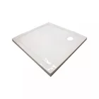 Slim szögletes alacsony akril zuhanytálca króm szifonnal 100x100 cm, 5 cm magas
