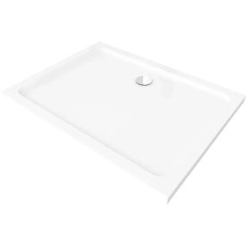   Slim szögletes alacsony akril zuhanytálca króm szifonnal 70x100 cm, 5 cm magas