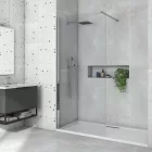 Arlo Walk-In Nano 100x200 cm, univerzális króm zuhanyfal 8 mm vastag vízlepergető biztonsági üveggel