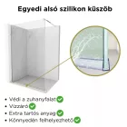 Arlo Walk-In Nano 100x200 cm, univerzális króm zuhanyfal 8 mm vastag vízlepergető biztonsági üveggel