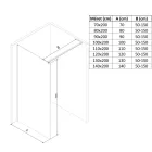 Arlo Walk-In Nano 100x200 cm, univerzális króm zuhanyfal 8 mm vastag vízlepergető biztonsági üveggel