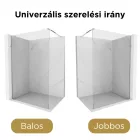 Arlo Walk-In Nano 100x200 cm, univerzális króm zuhanyfal 8 mm vastag vízlepergető biztonsági üveggel