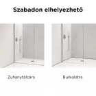 Arlo Walk-In Nano 100x200 cm, univerzális króm zuhanyfal 8 mm vastag vízlepergető biztonsági üveggel