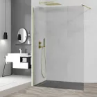 Arlo Gold Walk-In 90x200 cm, arany színű univerzális zuhanyfal 8 mm vastag vízlepergető biztonsági üveggel