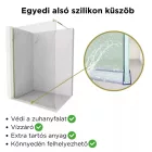 Arlo Gold Walk-In 90x200 cm, arany színű univerzális zuhanyfal 8 mm vastag vízlepergető biztonsági üveggel