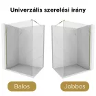 Arlo Gold Walk-In 90x200 cm, arany színű univerzális zuhanyfal 8 mm vastag vízlepergető biztonsági üveggel