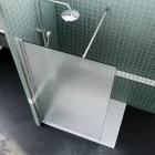Arlo Matt Walk-In zuhanyal 8 mm vastag vízlepergető biztonsági matt üveggel, 200 cm magas, króm profillal és távtartóval
