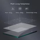 Arlo Matt Walk-In zuhanyal 8 mm vastag vízlepergető biztonsági matt üveggel, 200 cm magas, króm profillal és távtartóval