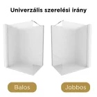 Arlo Matt Walk-In zuhanyal 8 mm vastag vízlepergető biztonsági matt üveggel, 200 cm magas, króm profillal és távtartóval