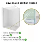 Arlo Matt Walk-In zuhanyal 8 mm vastag vízlepergető biztonsági matt üveggel, 200 cm magas, króm profillal és távtartóval
