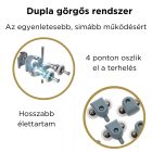 Elio Black 80X80 cm íves két tolóajtós zuhanykabin 6 mm vízlepergető biztonsági üveggel, fekete elemekkel, 190 cm magas