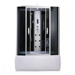   Emilia 85x150 cm hidromasszázs kádkabin elektronikával Black