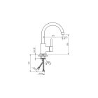 Cseke DARK matt fekete álló egykaros kerámiabetétes mosogató csaptelep