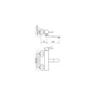 Cseke DARK matt fekete fali egykaros kerámiabetétes mosogató csaptelep