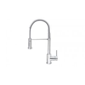   Cseke ZERRO króm álló egykaros kerámiabetétes mosogató csaptelep rugós kifolyóval állítható szórófejjel