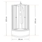 Karolino 80x80 cm White mélytálcás zuhanykabin