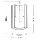 Karolino 90x90 cm Black mélytálcás zuhanykabin