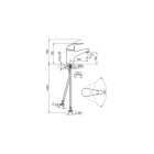 Cseke KING króm álló egykaros kerámiabetétes Mosdó csaptelep