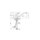 Cseke KING króm álló egykaros kerámiabetétes Mosogató csaptelep