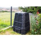 740 literes fekete műanyag komposztáló