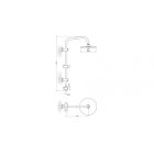 Cseke Smart Trópusi króm komplett Zuhany konzol esőztetővel és kézi zuhanyfejjel