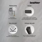 Leziter Alor 120x140 cm 2 szárnyú kádparaván, 6 mm üveg, matt fekete
