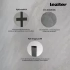 Leziter Alor 120x140 cm 2 szárnyú kádparaván, 6 mm üveg, matt fekete