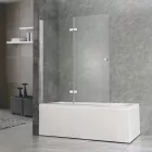 Leziter Alor 122x140 cm 2 szárnyú kádparaván, 6 mm üveg, króm