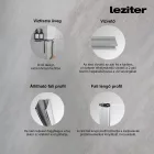 Leziter Alor 122x140 cm 2 szárnyú kádparaván, 6 mm üveg, króm