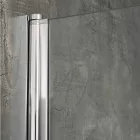 Leziter Alor 122x140 cm 2 szárnyú kádparaván, 6 mm üveg, króm