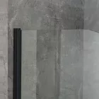 Leziter Eva 70x140 cm 1 szárnyú kádparaván, 6 mm üveg, matt fekete